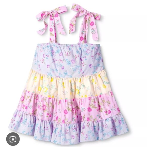 Tiered floral dress love shack fancy free people - Picture 3 of 6